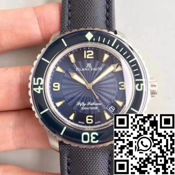 Blancpain Fifty Fathoms 5015D 1140 52B ZF Εργοστάσιο Ανδρικά Ρολόγια 1 1 Καλύτερη έκδοση Swiss ETA2836 2 Blue Dial ΗΠΑ Replica Ρολόι 1963 Blancpain Fifty Fathoms 5015D-1140-52B ZF Εργοστάσιο Ανδρικά Ρολόγια 1:1 Καλύτερη έκδοση Swiss ETA2836-2 Blue Dial