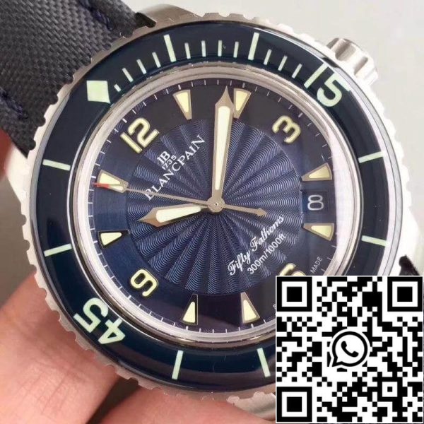 Blancpain Fifty Fathoms 5015D 1140 52B ZF Factory Men Watches 1 1 Best Edition Swiss ETA2836 2 Blue Dial US Replica Óra 7749 Blancpain Fifty Fathoms 5015D-1140-52B ZF Factory Men Watches 1:1 Best Edition Swiss ETA2836-2 Blue Dial