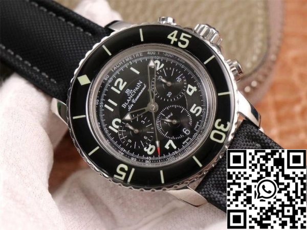 Blancpain Fifty Fathoms 5085F 1130 52 1 1 Най-доброто издание OM фабрика черен циферблат швейцарски ETA7750 САЩ реплика часовник 3788 Blancpain Fifty Fathoms 5085F-1130-52 1: 1 Най-доброто издание OM фабрика черен циферблат швейцарски ETA7750