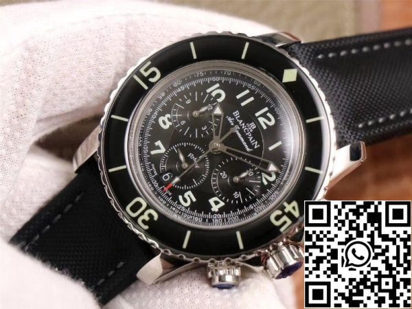 Blancpain Fifty Fathoms 5085F 1130 52 1 1 Най-доброто издание OM фабрика черен циферблат швейцарски ETA7750 САЩ реплика часовник 8719 Blancpain Fifty Fathoms 5085F-1130-52 1: 1 Най-доброто издание OM фабрика черен циферблат швейцарски ETA7750