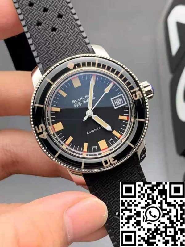 Blancpain Fifty Fathoms Barakuda 5008B 1130 B52A 1 1 Najlepsza edycja ZF Factory Czarna tarcza USA Replika zegarka 281 Blancpain Fifty Fathoms Barakuda 5008B 1130 B52A 1:1 Najlepsza edycja ZF Factory Czarna tarcza