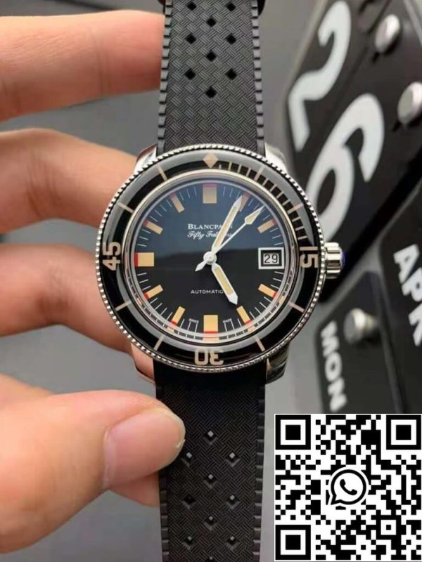 Blancpain Fifty Fathoms Barakuda 5008B 1130 B52A 1 1 Najlepsza edycja ZF Factory Czarna tarcza USA Replika zegarka 8421 Blancpain Fifty Fathoms Barakuda 5008B 1130 B52A 1:1 Najlepsza edycja ZF Factory Czarna tarcza