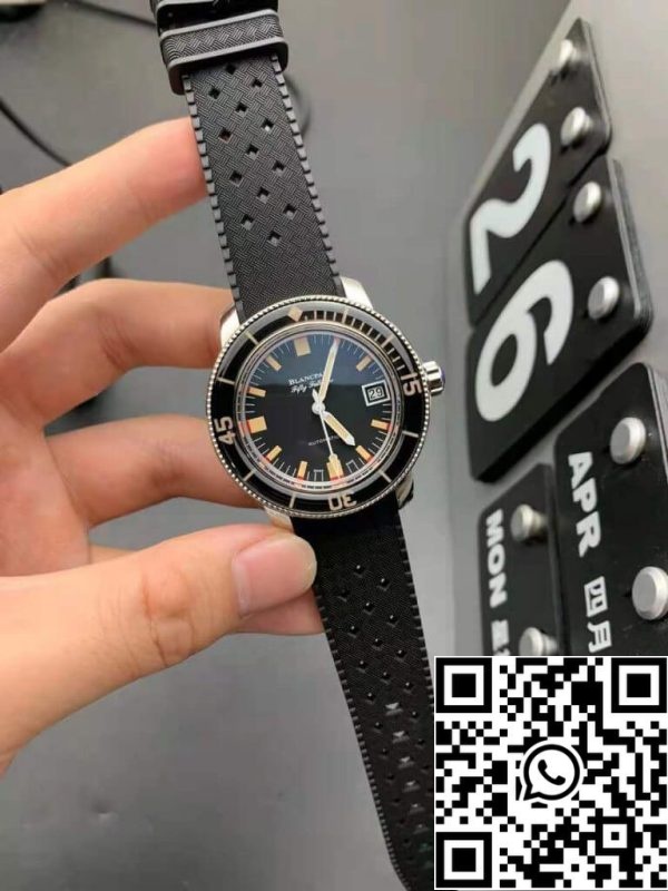 Blancpain Fifty Fathoms Barakuda 5008B 1130 B52A 1 1 Najlepsza edycja ZF Factory Czarna tarcza USA Replika zegarka 986 Blancpain Fifty Fathoms Barakuda 5008B 1130 B52A 1:1 Najlepsza edycja ZF Factory Czarna tarcza