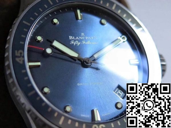 Blancpain Fifty Fathoms Bathyscaphe 5000 0240 O52A ZF Factory Herrenuhren 1 1 Best Edition Swiss ETA1315 Blue Sunburst Dial US Replica Watch 4473 Blancpain Fifty Fathoms Bathyscaphe 5000-0240-O52A ZF Factory Herrenuhren 1:1 Best Edition Swiss ETA1315 Blue Sunburst Dial