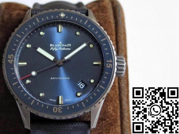 Blancpain Fifty Fathoms Bathyscaphe 5000 0240 O52A ZF Factory Men Watches 1 1 Best Edition Swiss ETA1315 Blue Sunburst Dial US Replica Watch 4980 Blancpain Fifty Fathoms Bathyscaphe 5000-0240-O52A ZF Factory Men Watches 1:1 Best Edition Swiss ETA1315 Blue Sunburst Dial