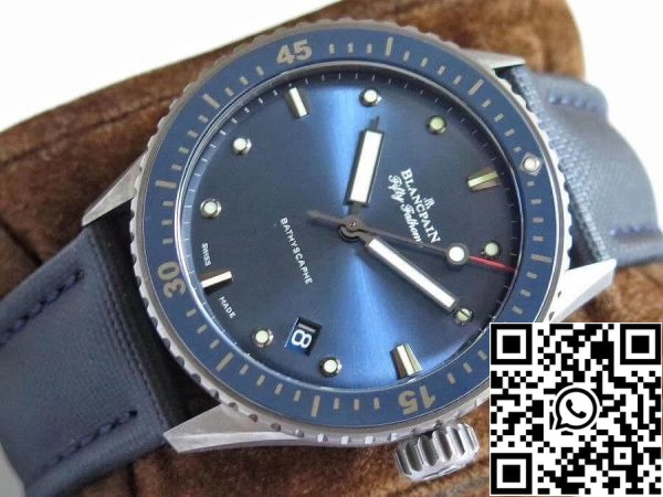 Blancpain Fifty Fathoms Bathyscaphe 5000 0240 O52A ZF Εργοστάσιο Ανδρικά Ρολόγια 1 1 Best Edition Swiss ETA1315 Blue Sunburst Dial US Replica Ρολόι 9909 Blancpain Fifty Fathoms Bathyscaphe 5000-0240-O52A ZF Εργοστάσιο Ανδρικά Ρολόγια 1:1 Best Edition Swiss ETA1315 Blue Sunburst Dial