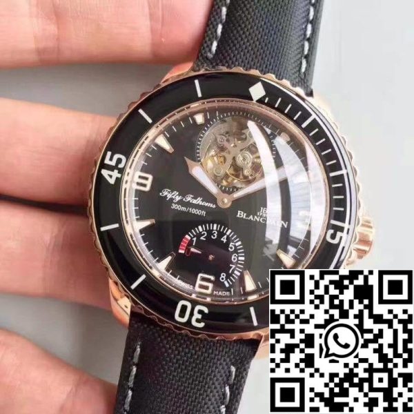 Blancpain Fifty Fathoms Tourbillon 5025 3630 52A 1 1 Най-доброто издание Swiss Tourbillon САЩ реплика часовник 4141 Blancpain Fifty Fathoms Tourbillon 5025-3630-52A 1: 1 Най-доброто издание Swiss Tourbillon