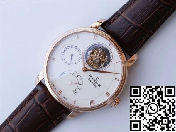 Blancpain Villeret 6025 1542 55 Real Tourbillon 1 1 Najboljša izdaja JB Factory Rose Gold primeru švicarski Cal 25 ZDA replika Watch 3565 Blancpain Villeret 6025-1542-55 Real Tourbillon 1: 1 Najboljša izdaja JB Factory Rose Gold primeru švicarski Cal.25