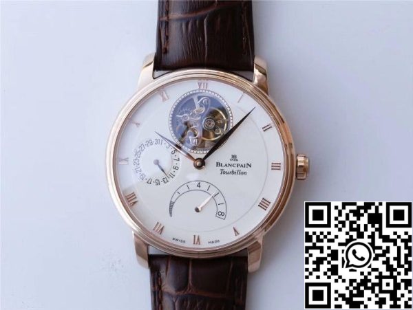 Blancpain Villeret 6025 1542 55 Real Tourbillon 1 1 Best Edition JB Factory Rose Gold Tapauksessa Sveitsin Cal 25 US Replica Watch 582 Blancpain Villeret 6025-1542-55 Real Tourbillon 1:1 Best Edition JB Factory Rose Gold Tapauksessa Sveitsin Cal 25