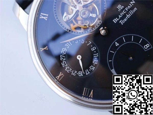 Blancpain Villeret 6025 1542 55 True Tourbillon 1 1 Лучшее издание JB завода черный циферблат швейцарский Cal 25 США Реплика часы 8864 Blancpain Villeret 6025-1542-55 True Tourbillon 1:1 Лучшее издание JB завода черный циферблат швейцарский Cal.25