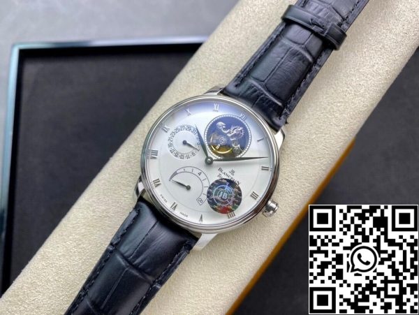 Blancpain Villeret 6025 1542 55 True Tourbillon 1 1 Best Edition JB Factory White Dial Swiss Cal 25 US Replica Watch 5224 Blancpain Villeret 6025-1542-55 True Tourbillon 1:1 Best Edition JB Factory White Dial Swiss Cal.25