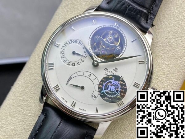 Blancpain Villeret 6025 1542 55 True Tourbillon 1 1 Best Edition JB Factory White Dial Swiss Cal 25 US Replica Watch 8094 Blancpain Villeret 6025-1542-55 True Tourbillon 1:1 Best Edition JB Factory White Dial Swiss Cal.25