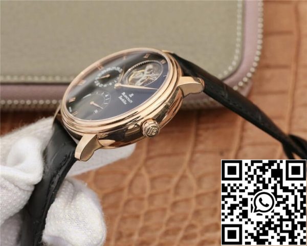 Blancpain Villeret 6025 3642 55B 1 1 Best Edition JB Factory arany tok fekete számlap amerikai Replica óra 4437 Blancpain Villeret 6025-3642-55B 1:1 Best Edition JB Factory arany tok fekete számlapja