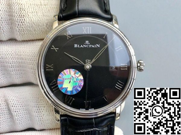 Blancpain Villeret 6551 1127 55B 1 1 Best Edition ZF Factory fekete számlap amerikai Replica óra 3621 Blancpain Villeret 6551-1127-55B 1:1 Best Edition ZF Factory fekete számlapja