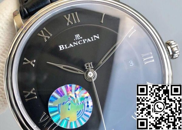 Blancpain Villeret 6551 1127 55B 1 1 Best Edition ZF Factory Black Dial US Réplica Relógio 5627 Blancpain Villeret 6551-1127-55B 1:1 Best Edition ZF Factory Black Dial