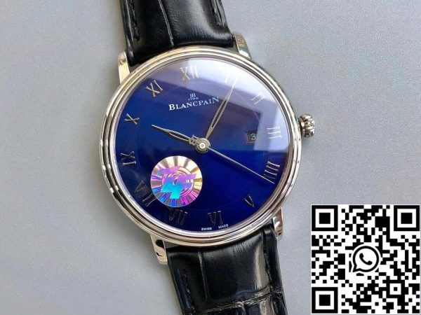 Blancpain Villeret 6551 1127 55B 1 1 Най-доброто издание ZF Factory Blue Dial САЩ реплика часовник 9349 Blancpain Villeret 6551-1127-55B 1: 1 Най-доброто издание ZF Factory Blue Dial