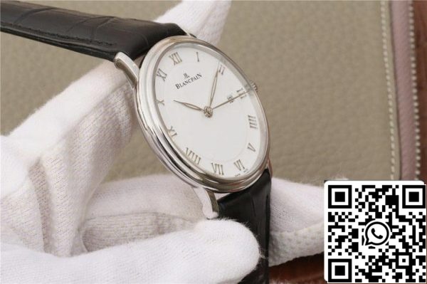 Blancpain Villeret 6651 1127 55B 1 1 Лучшее издание ZF завод белый циферблат США Реплика часы 2920 Blancpain Villeret 6651-1127-55B 1:1 Лучшее издание ZF завод белый циферблат