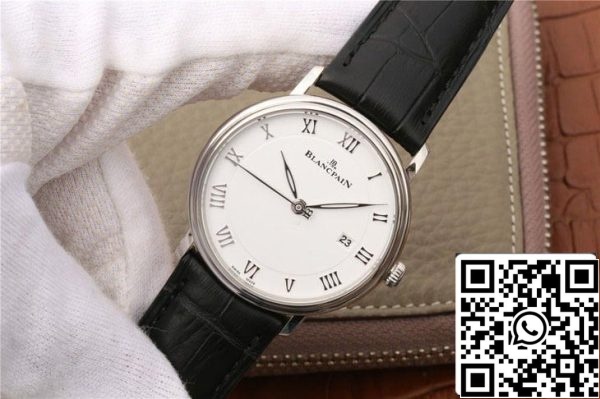 Blancpain Villeret 6651 1127 55B 1 1 Лучшее издание ZF завод белый циферблат США Реплика часы 5633 Blancpain Villeret 6651-1127-55B 1:1 Лучшее издание ZF завод белый циферблат