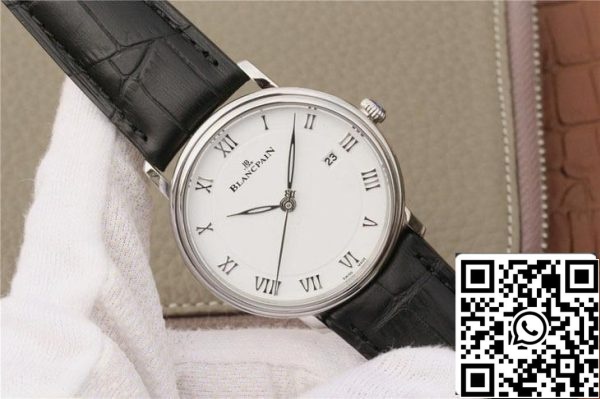 Blancpain Villeret 6651 1127 55B 1 1 Лучшее издание ZF завод белый циферблат США Реплика часы 5724 Blancpain Villeret 6651-1127-55B 1:1 Лучшее издание ZF завод белый циферблат