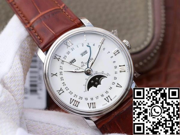 Blancpain Villeret 6654 1 1 Best Edition OM Factory V2 White Dial Yhdysvaltain Replica katsella 664 Blancpain Villeret 6654 1: 1 Best Edition OM Factory V2 White Dial