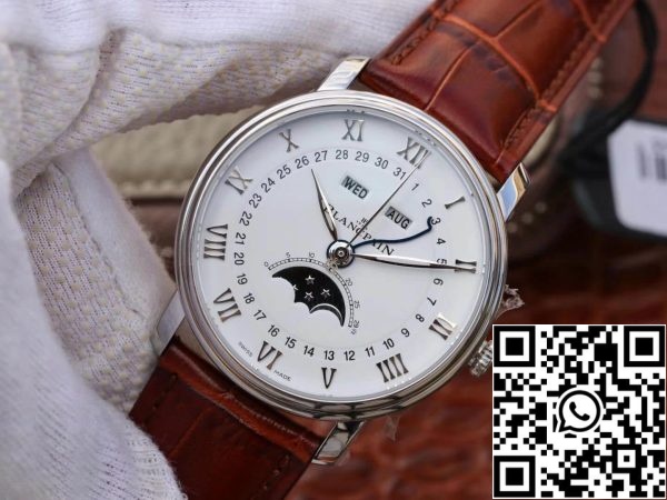 Blancpain Villeret 6654 1 1 Best Edition OM Factory V2 White Dial US Replica Watch 988 Blancpain Villeret 6654 1:1 Best Edition OM Factory V2 White Dial