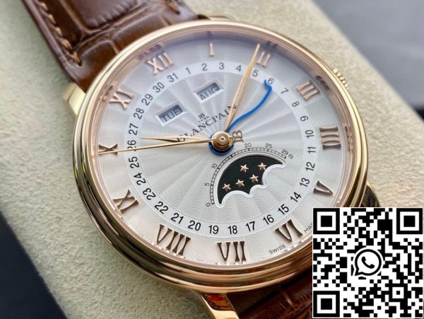 Blancpain Villeret 6654 1 1 Best Edition OM Factory V3 Gold Case US Replica Uhr 5022 Blancpain Villeret 6654 1:1 Best Edition OM Factory V3 Gold Case