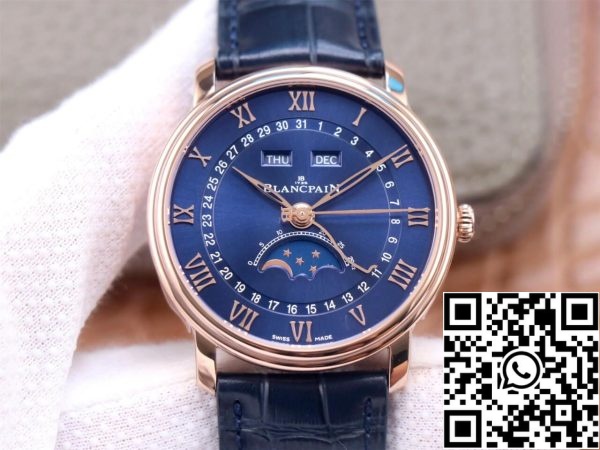 Blancpain Villeret 6654 3640 55 1 1 Best Edition OM Factory V3 Rose Gold US Replica Uhr 6223 Blancpain Villeret 6654-3640-55 1:1 Best Edition OM Factory V3 Rose Gold