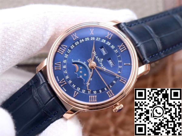 Blancpain Villeret 6654 3640 55 1 1 1 Najboljša izdaja OM Factory V3 Rose Gold ZDA replika Watch 9763 Blancpain Villeret 6654-3640-55 1: 1 Najboljša izdaja OM Factory V3 Rose Gold