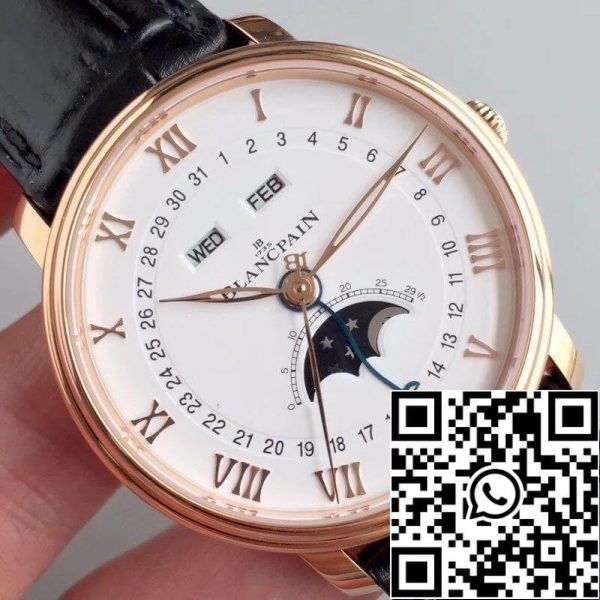 Blancpain Villeret 6654 3642 55B OM Factory 1 1 Best Edition Swiss ETA6654 US Replica Uhr 7480 Blancpain Villeret 6654-3642-55B OM Factory 1:1 Best Edition Swiss ETA6654