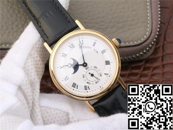 Breguet Classique Moonphase 4396 1 1 Най-доброто издание жълто злато случай САЩ реплика часовник 3392 Breguet Classique Moonphase 4396 1: 1 Най-доброто издание жълто злато случай