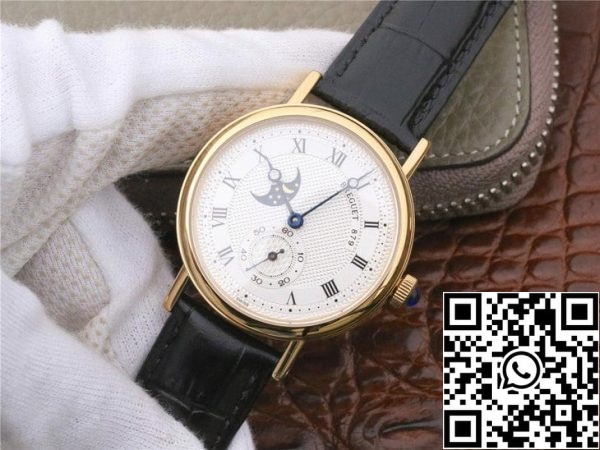 Breguet Classique Moonphase 4396 1 1 Най-доброто издание жълто злато случай САЩ реплика часовник 5972 Breguet Classique Moonphase 4396 1: 1 Най-доброто издание жълто злато случай