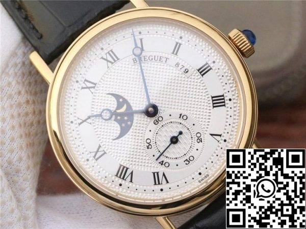 Breguet Classique Moonphase 4396 1 1 Най-доброто издание жълто злато случай САЩ реплика часовник 7607 Breguet Classique Moonphase 4396 1: 1 Най-доброто издание жълто злато случай