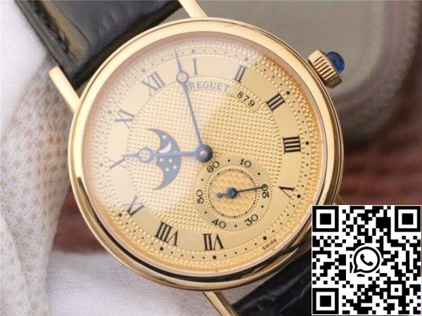 Breguet Classique Moonphase 4396 Uomo Orologi 1 1 Migliore edizione svizzera ETA5165R Quadrante Oro US Replica Orologio 1825 Breguet Classique Moonphase 4396 Uomo Orologi 1:1 Migliore edizione svizzera ETA5165R Quadrante Oro