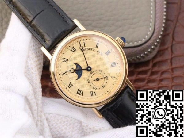 Breguet Classique Moonphase 4396 Homens Relógios 1 1 Melhor Edição Suíça ETA5165R Mostrador em Ouro US Réplica Relógio 5736 Breguet Classique Moonphase 4396 Homens Relógios 1:1 Melhor Edição Suíça ETA5165R Mostrador em Ouro