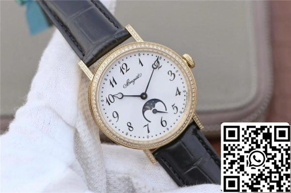 Breguet Classique Moonphase 9087BB 29 964 1 1 Лучшее издание TW завод желтого золота алмаз США Реплика часы 7285 Breguet Classique Moonphase 9087BB/29/964 1:1 Лучшее издание TW завод желтого золота алмаз