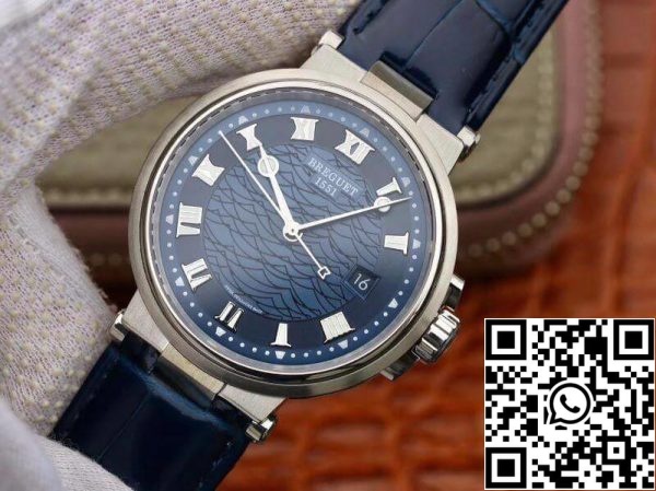 Breguet Marine 5517BB Y2 9ZU V9 Factory Men Watches 1 1 Best Edition Swiss ETA9015 blå urskive US Replica Watch 9417 Breguet Marine 5517BB/Y2/9ZU V9 Factory Men Watches 1:1 Best Edition Swiss ETA9015 blå urskive