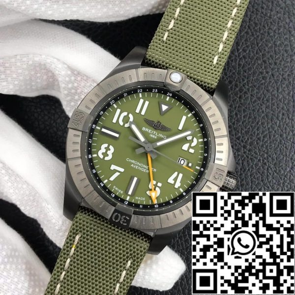 Breitling Avenger Automatic GMT 45 Night Mission V323952A1L1X1 1 1 Best Edition GF Factory Titanium Metal US Replica Watch 341 Breitling Avenger Automatic GMT 45 Night Mission V323952A1L1X1 1:1 Best Edition GF Factory Titanium Metal