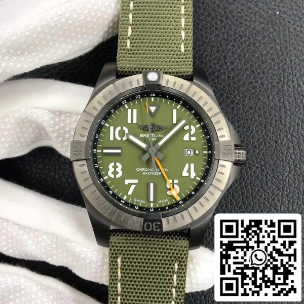 Breitling Avenger Automatic GMT 45 Night Mission V323952A1L1X1 1 1 Лучшее издание GF Завод Титан Металл США Реплика Смотреть 8365 Breitling Avenger Automatic GMT 45 Night Mission V323952A1L1X1 1:1 Лучшее издание GF Завод Титан Металл