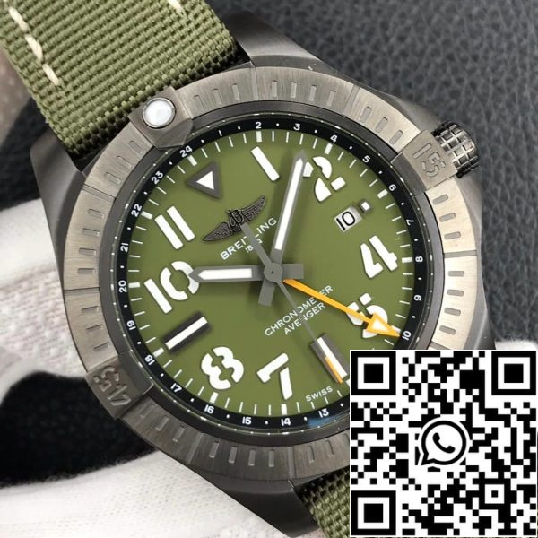 Breitling Avenger Automatic GMT 45 Night Mission V323952A1L1X1 1 1 Best Edition GF Factory Titanium Metal US Replica Uhr 8962 Breitling Avenger Automatic GMT 45 Night Mission V323952A1L1X1 1:1 Best Edition GF Factory Titanium Metal