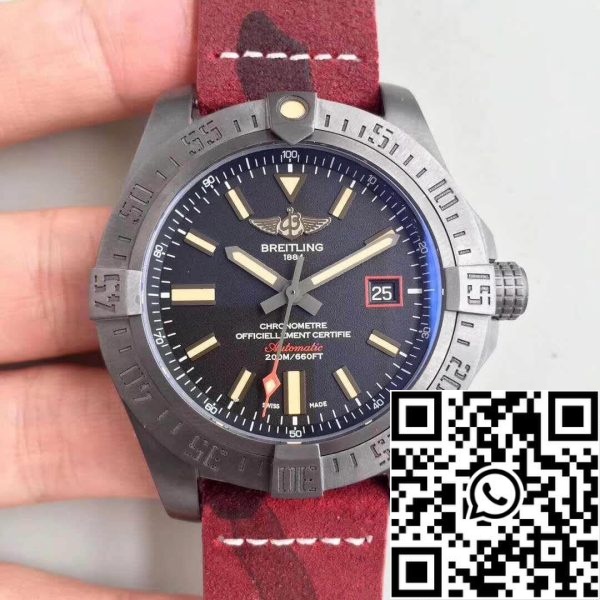 Breitling Avenger Blackbird V1731110 BD74 109W M20BASA 1 GF Factory 1 1 Best Edition Swiss ETA2824 2 Czarna tarcza US Replica Watch 5881 Breitling Avenger Blackbird V1731110/BD74/109W/M20BASA.1 GF Factory 1:1 Best Edition Swiss ETA2824-2 Czarna tarcza