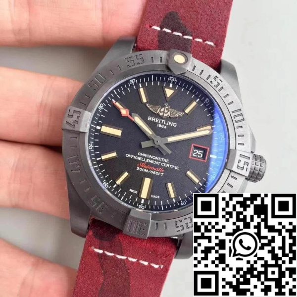 Breitling Avenger Blackbird V1731110 BD74 109W M20BASA 1 GF Factory 1 1 Best Edition svájci ETA2824 2 fekete számlap amerikai Replica óra 7477 Breitling Avenger Blackbird V1731110/BD74/109W/M20BASA.1 GF Factory 1:1 Best Edition svájci ETA2824-2 fekete számlapon