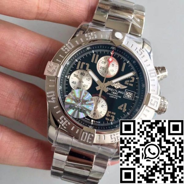 ساعة Breitling Avenger II A1338111 F564SS GF Factory 1 1 1: 1 أفضل إصدار سويسري ETA7750 Blue Dial ساعة أمريكية مقلدة 1729 Breitling Avenger II A1338111/F564SS GF Factory 1: 1 أفضل إصدار سويسري ETA7750 Blue Dial