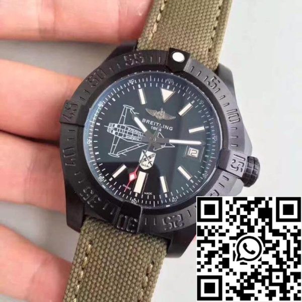 Breitling Avenger II Seawolf Boelcke M173316Y BE72 GF Factory 1 1 Best Edition svájci ETA2824 2 fekete számlap amerikai Replica óra 1317 Breitling Avenger II Seawolf Boelcke M173316Y/BE72 GF Factory 1:1 Best Edition svájci ETA2824-2 fekete számlapos