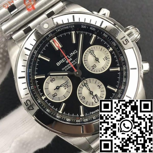 Breitling Chronomat AB0134101B1A1 1 1 Най-доброто издание GF Factory от неръждаема стомана черен циферблат САЩ реплика часовник 7245 Breitling Chronomat AB0134101B1A1 1: 1 Най-доброто издание GF Factory от неръждаема стомана черен циферблат