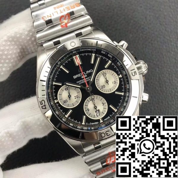 Breitling Chronomat AB0134101B1A1 1 1 Mejor Edición GF Factory Acero Inoxidable Esfera Negro EE.UU. Reloj Replica 979 Breitling Chronomat AB0134101B1A1 1:1 Mejor Edición GF Factory Acero Inoxidable Esfera Negro