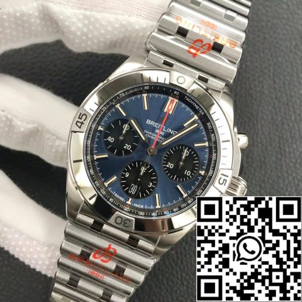 Breitling Chronomat AB0134101C1A1 1:1 Best Edition GF Factory Stainless Steel Blue Dial US Replica Zegarek 3767 Breitling Chronomat AB0134101C1A1 1:1 Best Edition GF Factory Stainless Steel Blue Dial