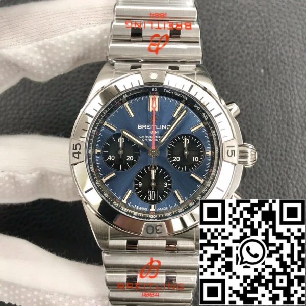 Breitling Chronomat AB0134101C1A1 1 1 Best Edition GF Factory ruostumattomasta teräksestä Blue Dial Yhdysvaltain Replica katsella 5412 Breitling Chronomat AB0134101C1A1 1: 1 Best Edition GF Factory ruostumattomasta teräksestä Blue Dial