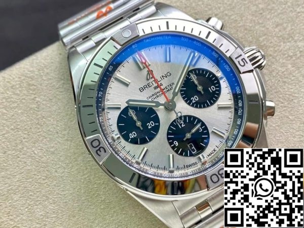 Breitling Chronomat AB0134101G1A1 1 1 Лучшее издание GF завода белый циферблат США Реплика часы 3580 Breitling Chronomat AB0134101G1A1 1:1 Лучшее издание GF завода белый циферблат