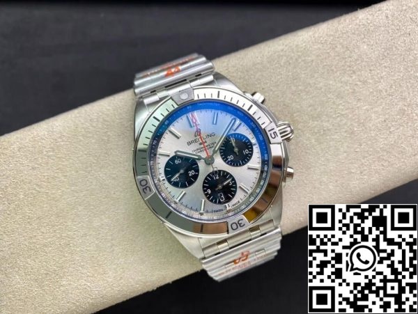 Breitling Chronomat AB0134101G1A1 1 1 Best Edition GF Factory White Dial US Replica Watch 5040 Breitling Chronomat AB0134101G1A1 1:1 Best Edition GF Factory White Dial