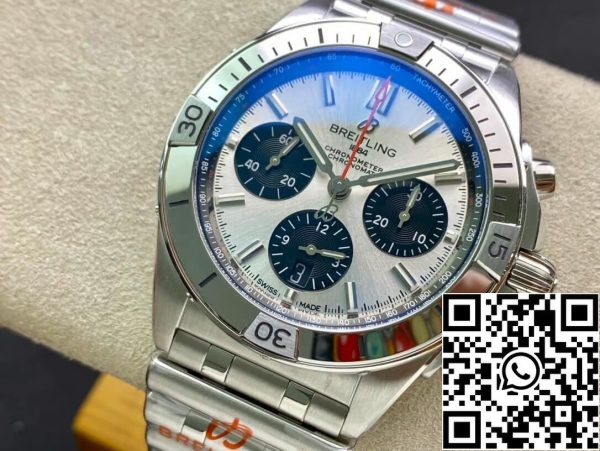 Breitling Chronomat AB0134101G1A1 1 1 Лучшее издание GF завод белый циферблат США Реплика часы 5248 Breitling Chronomat AB0134101G1A1 1:1 Лучшее издание GF завод белый циферблат